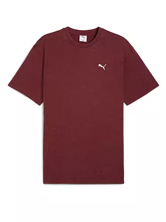 PUMA | T-shirt da uomo ESS ELEVATED Relaxed Wash | dunkelrot